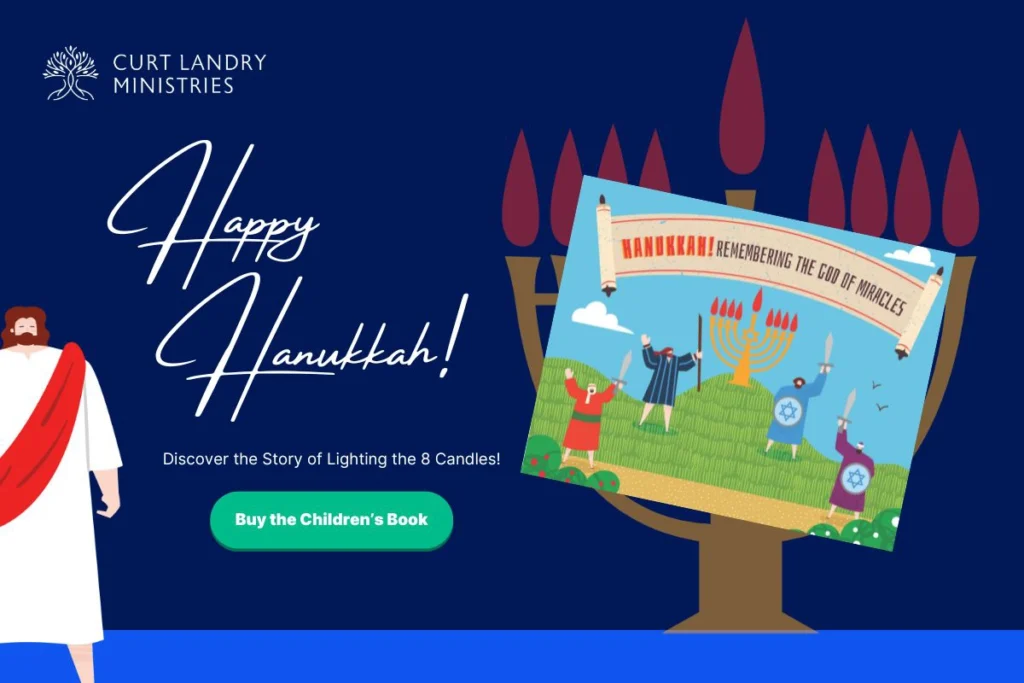 An ad to get a children’s book about Hanukkah, explaining the story of the Maccabees and God’s miracles.