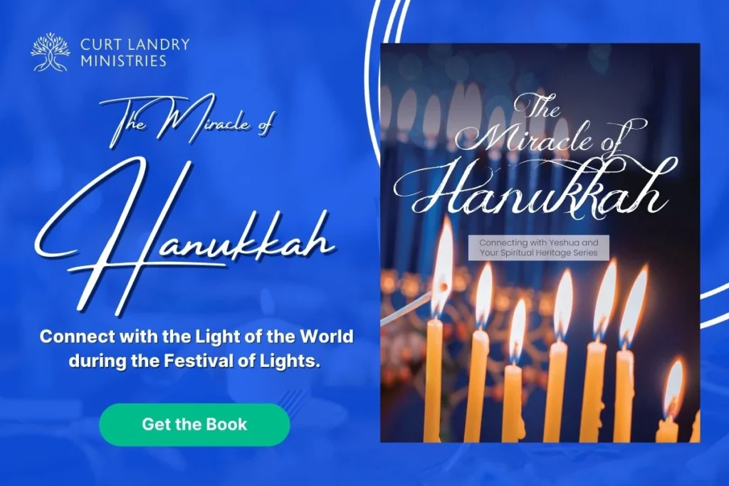 An ad to purchase an 8-day devotional about how Jesus is represented in Hanukkah.