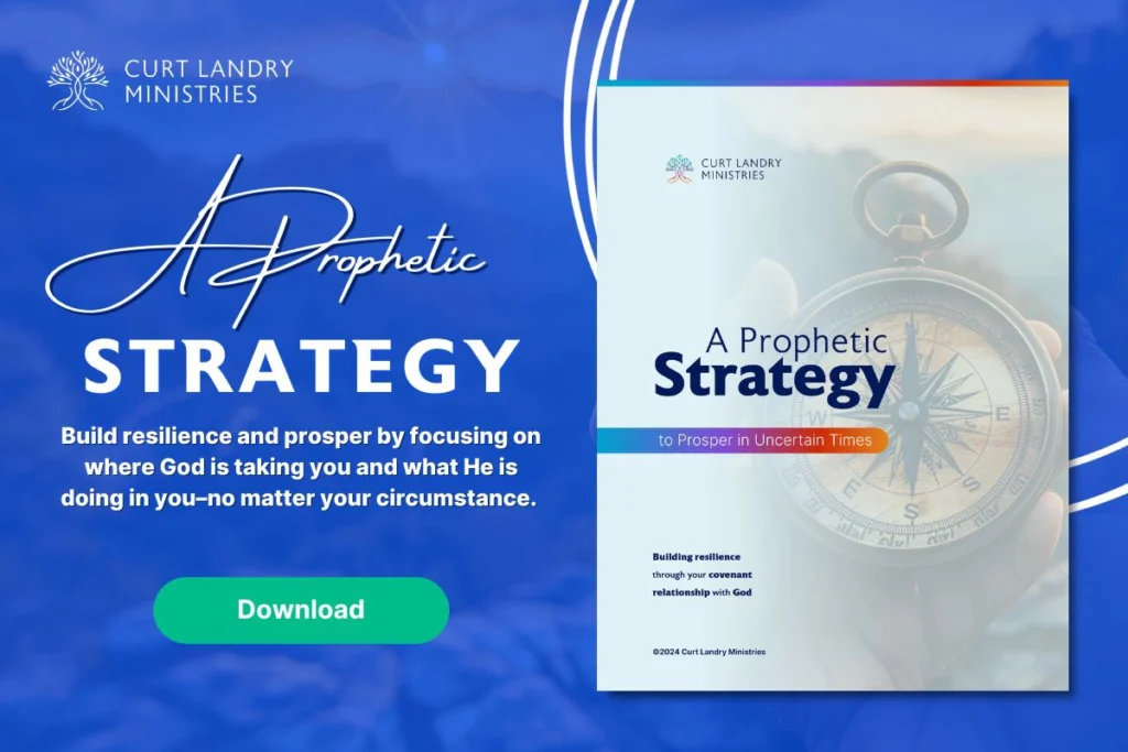 An ad to get a free resource that provides prophetic strategies to prosper no matter the circumstances.
